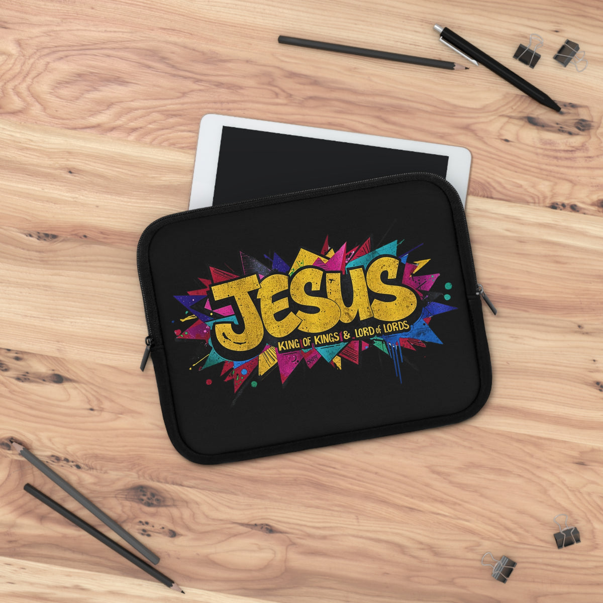 JESUS KING OF KINGS & LORD OF LORDS! Urban Graffiti Laptop & Tablet Sleeve