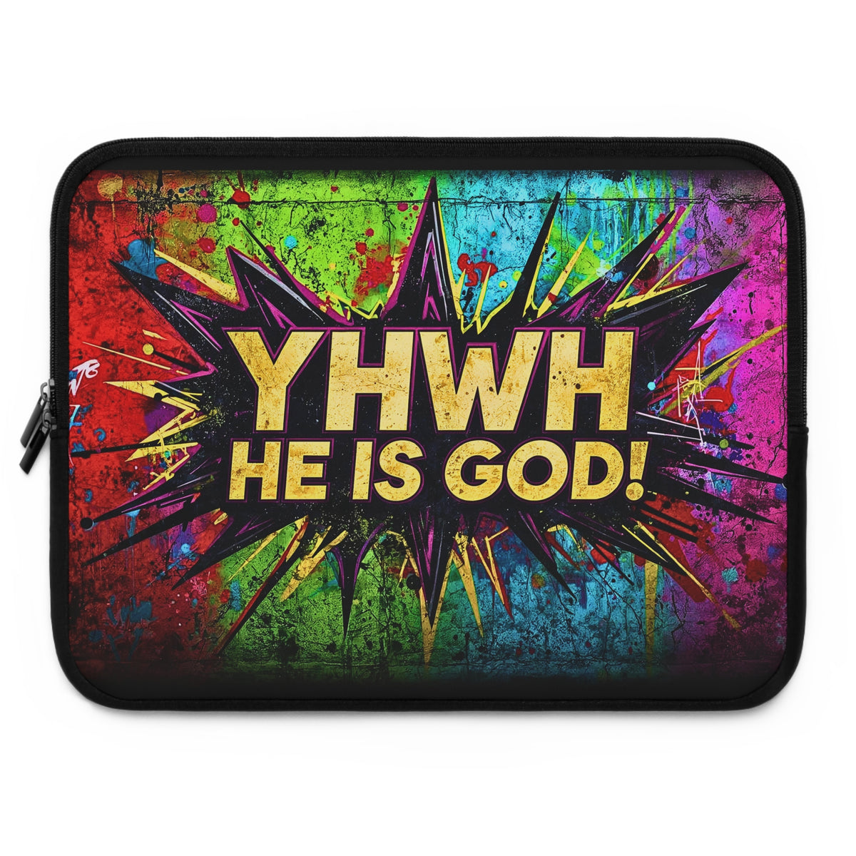 YHWH He Is God! Urban Graffiti Laptop & Tablet Sleeve