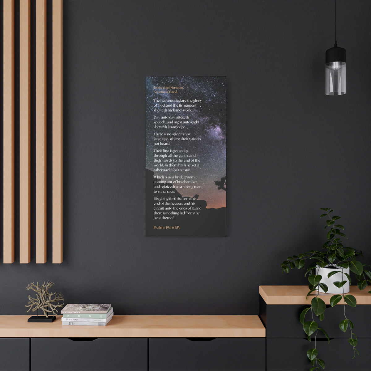 Copy of Psalm Starry Night Matte Canvas Wall Art — 'The Heavens Declare' Stretched 1.25"