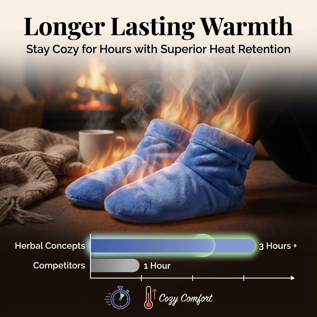 Comfort Booties for Stress & Aches Relief with 12 Herbs, Winter Booties