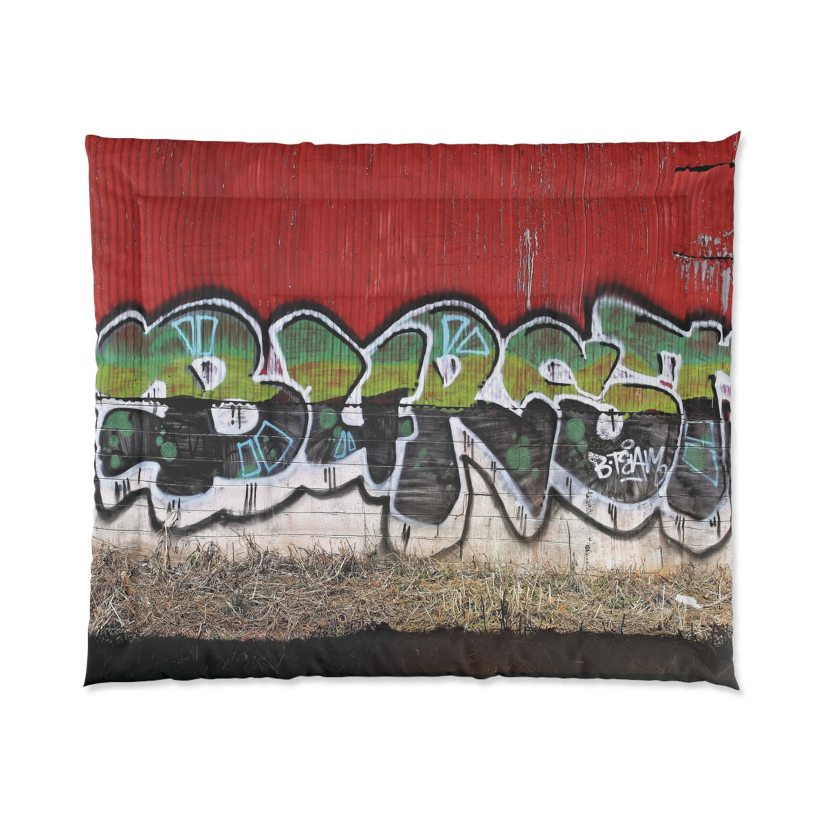 Red Steel & Brick Tag Comforter