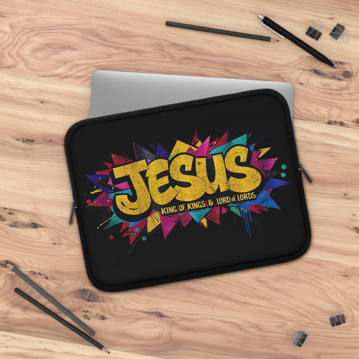 JESUS KING OF KINGS & LORD OF LORDS! Urban Graffiti Laptop & Tablet Sleeve