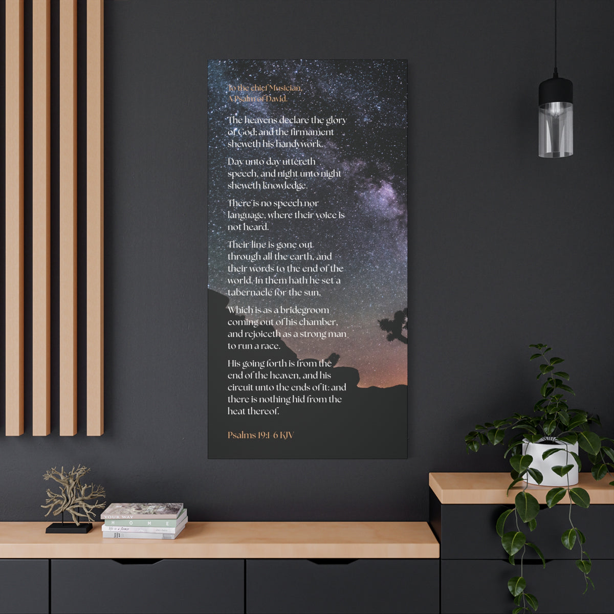 Copy of Psalm Starry Night Matte Canvas Wall Art — 'The Heavens Declare' Stretched 1.25"