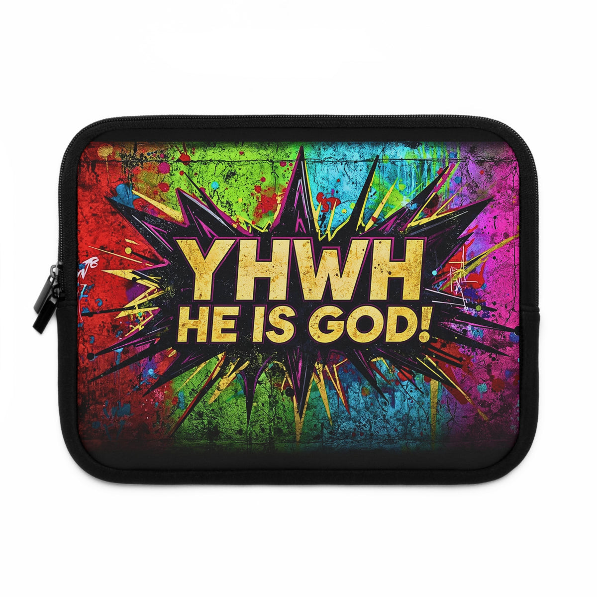 YHWH He Is God! Urban Graffiti Laptop & Tablet Sleeve