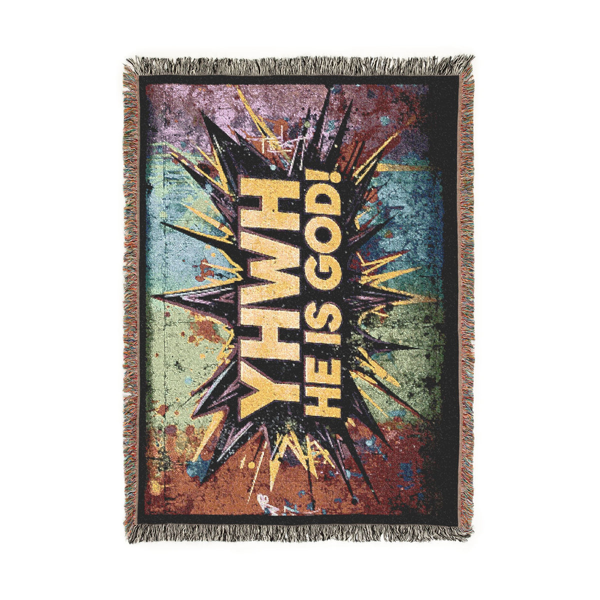 YHWH He Is God Christian Faith Woven Blanket