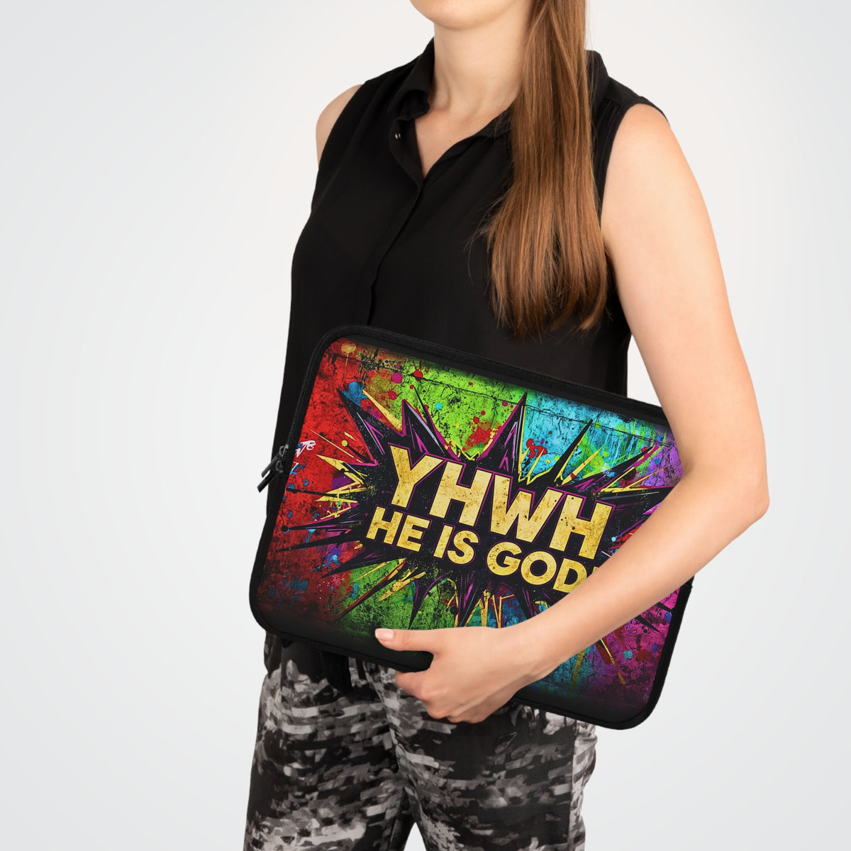 YHWH He Is God! Urban Graffiti Laptop & Tablet Sleeve