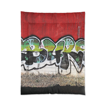 Red Steel & Brick Tag Comforter