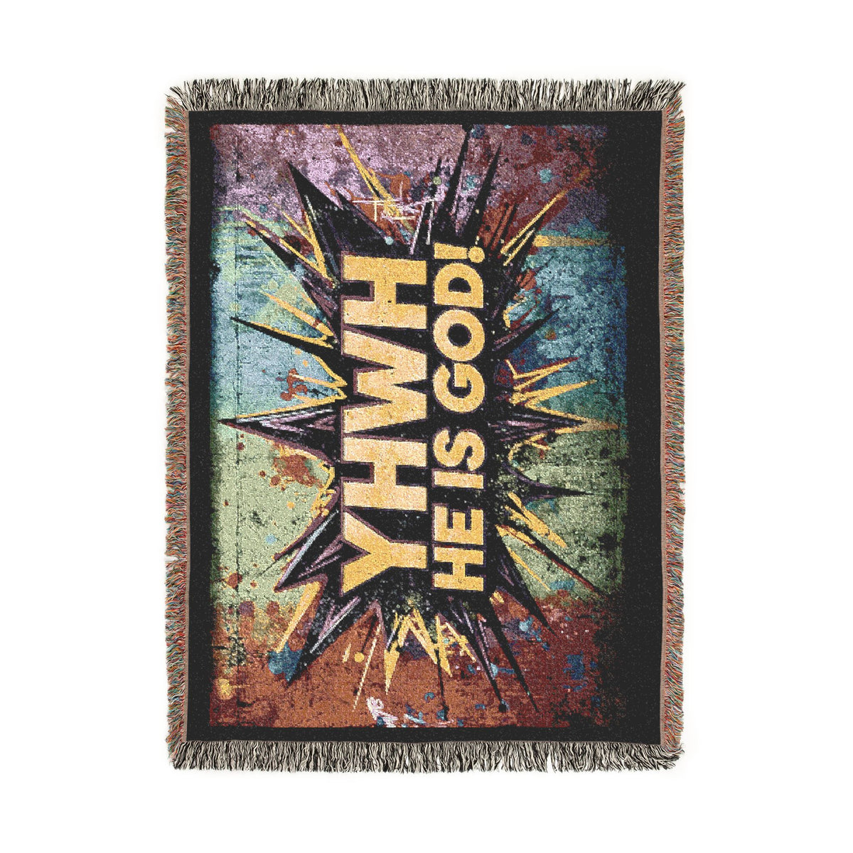 YHWH He Is God Christian Faith Woven Blanket
