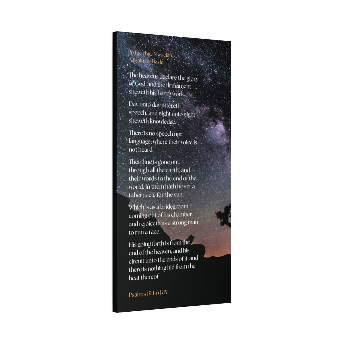 Copy of Psalm Starry Night Matte Canvas Wall Art — 'The Heavens Declare' Stretched 1.25"