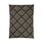 Vintage Damask Lattice Comforter – Brown Ornate Pattern Bedspread