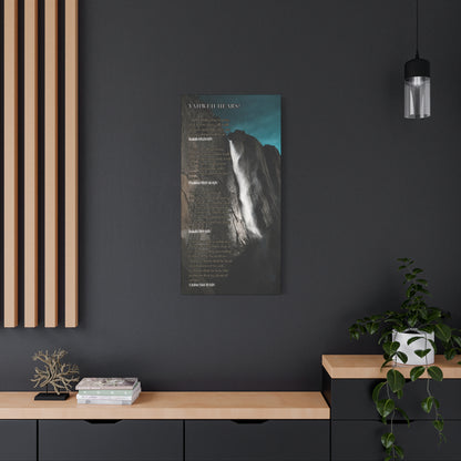 Canvas Wall Art — Waterfall Scripture Verse Matte Stretched Canvas