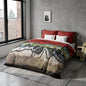Red Striped Satin Pillowcase — Vintage Distressed Burgundy Sleepcase