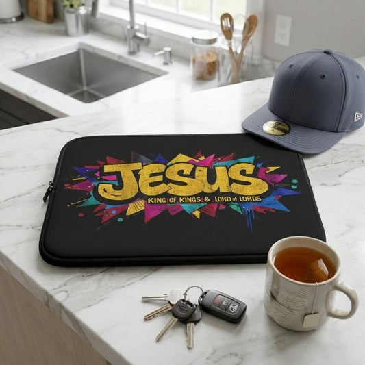 JESUS KING OF KINGS & LORD OF LORDS! Urban Graffiti Laptop & Tablet Sleeve