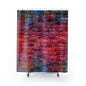 Urban Graffiti Brick Shower Curtain | Red & Blue Wall Art