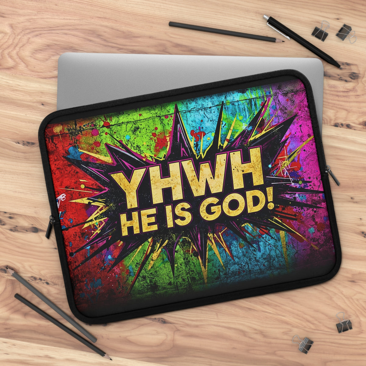 YHWH He Is God! Urban Graffiti Laptop & Tablet Sleeve