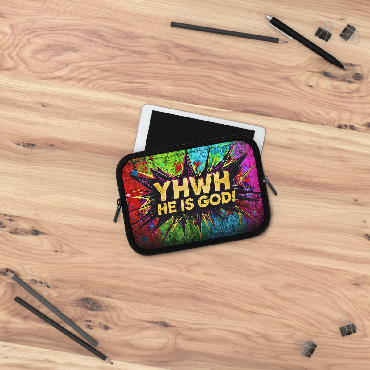 YHWH He Is God! Urban Graffiti Laptop & Tablet Sleeve