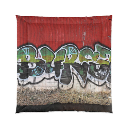 Red Steel & Brick Tag Comforter